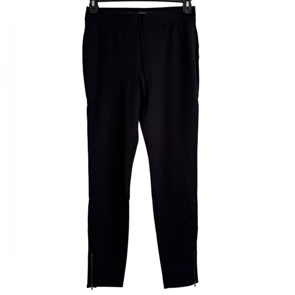 NWT Talbots Black Stretch Pants Medium Pull-On Slim Ankle Career Casual Comfort - Picture 1 of 8